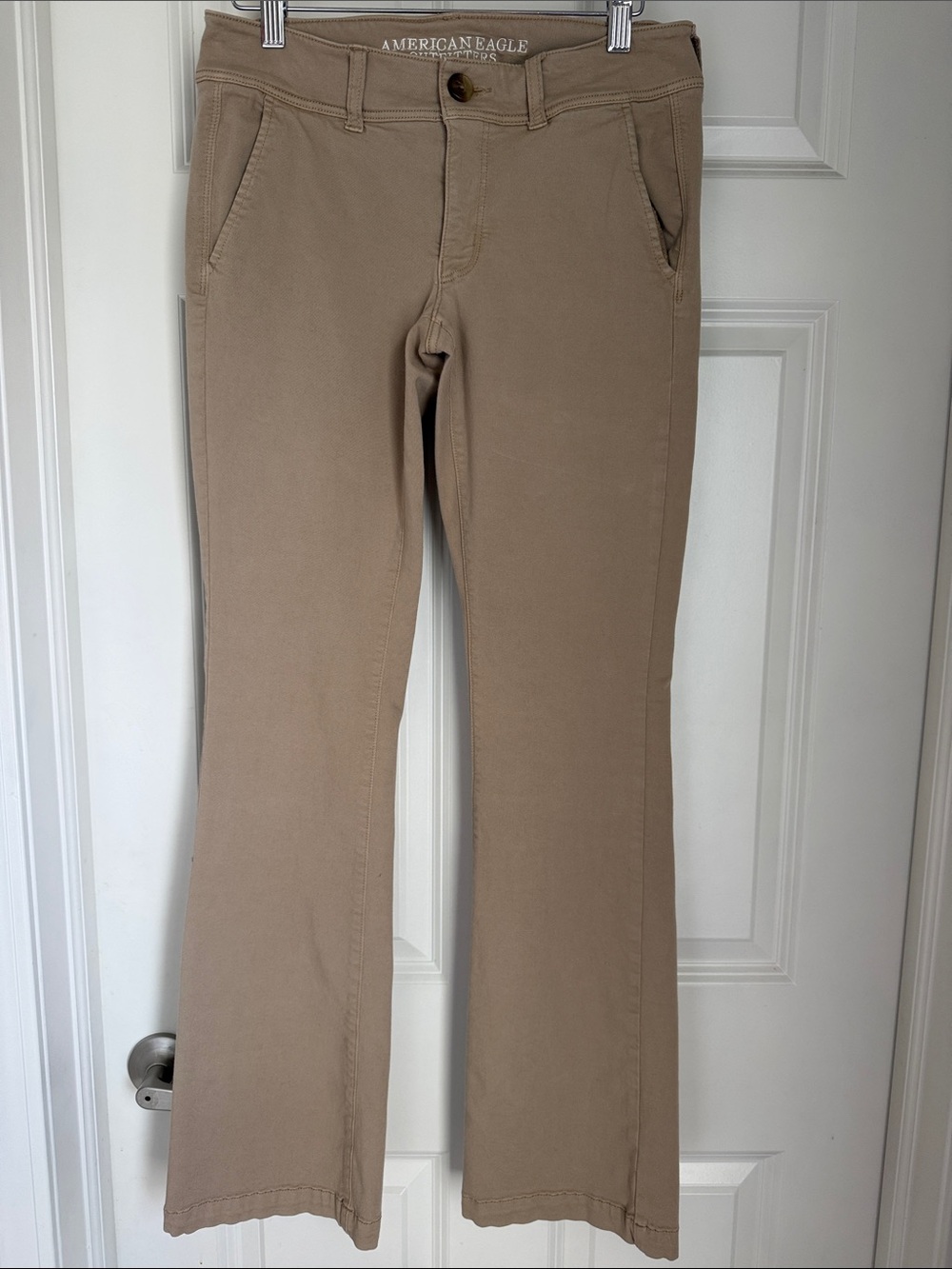 American Eagle Outfitters Tan Flare Wide Leg Jeans